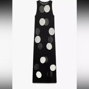Zara Dot knitted Maxi Dress